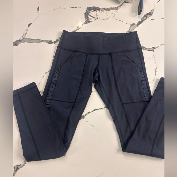 Lululemon Practice Daily Pant Ruched Tuxedo Stripe pants - Picture 2 of 7